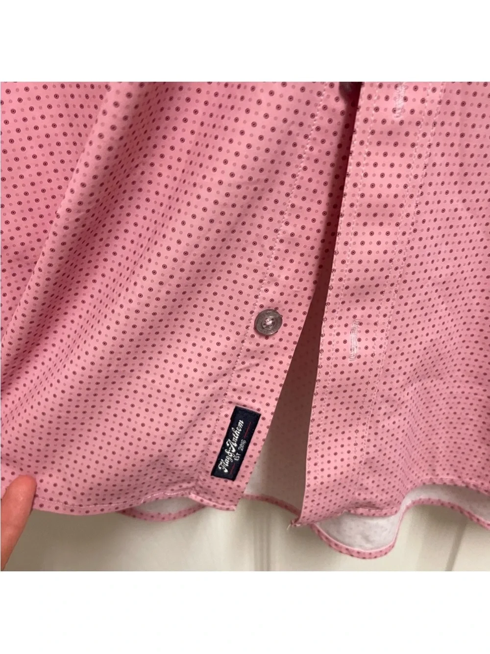 Flag & Anthem Men’s Pink Button Down Shirt. Sz Large - Picture 3 of 10